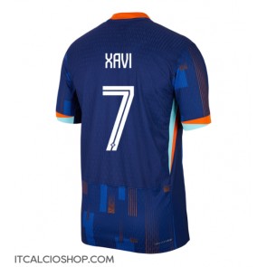 Olanda Xavi Simons #7 Seconda Maglia Europei 2024 Manica Corta